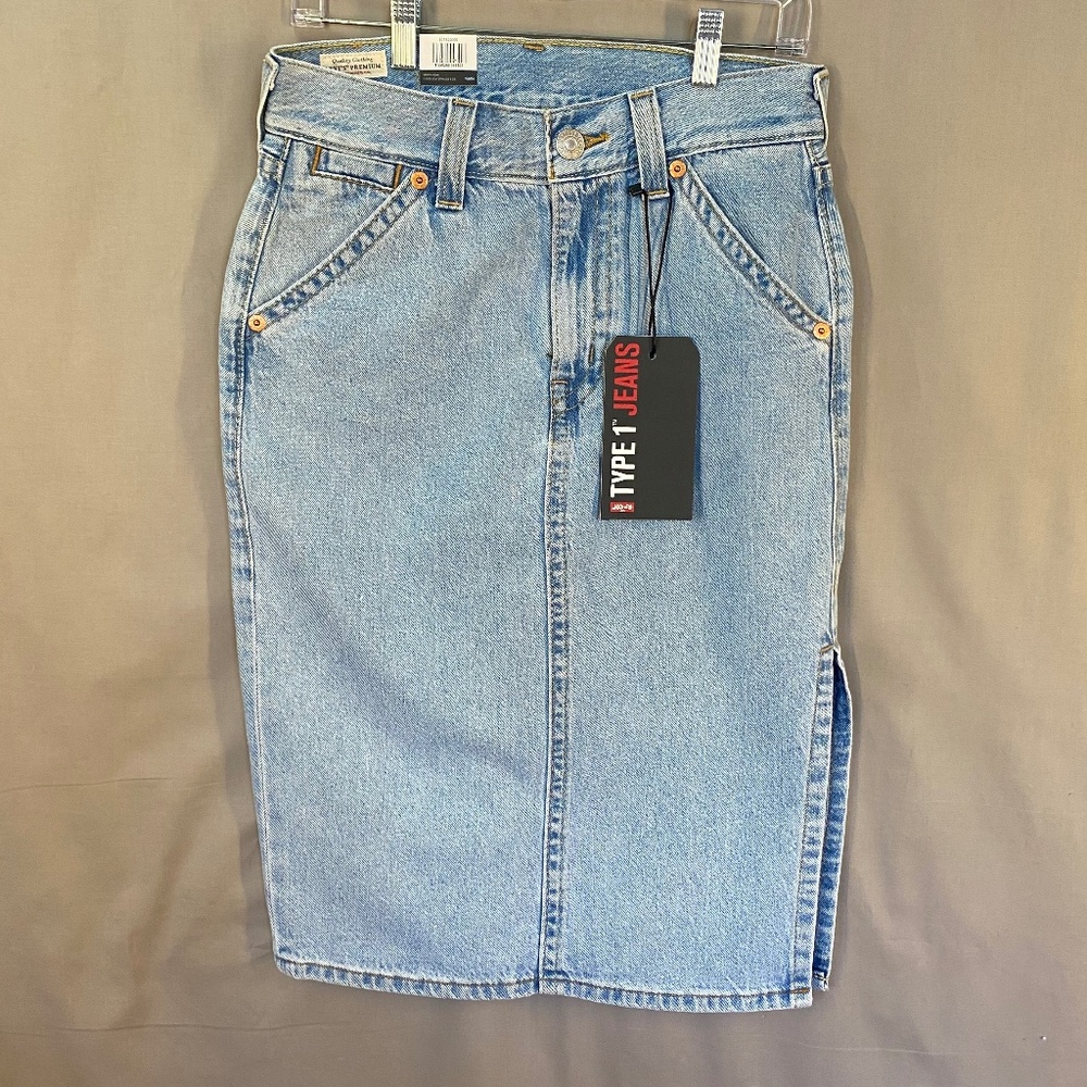 Levi's Premium Type 1 Denim Jeans Skirt, Size 27 - NWT
